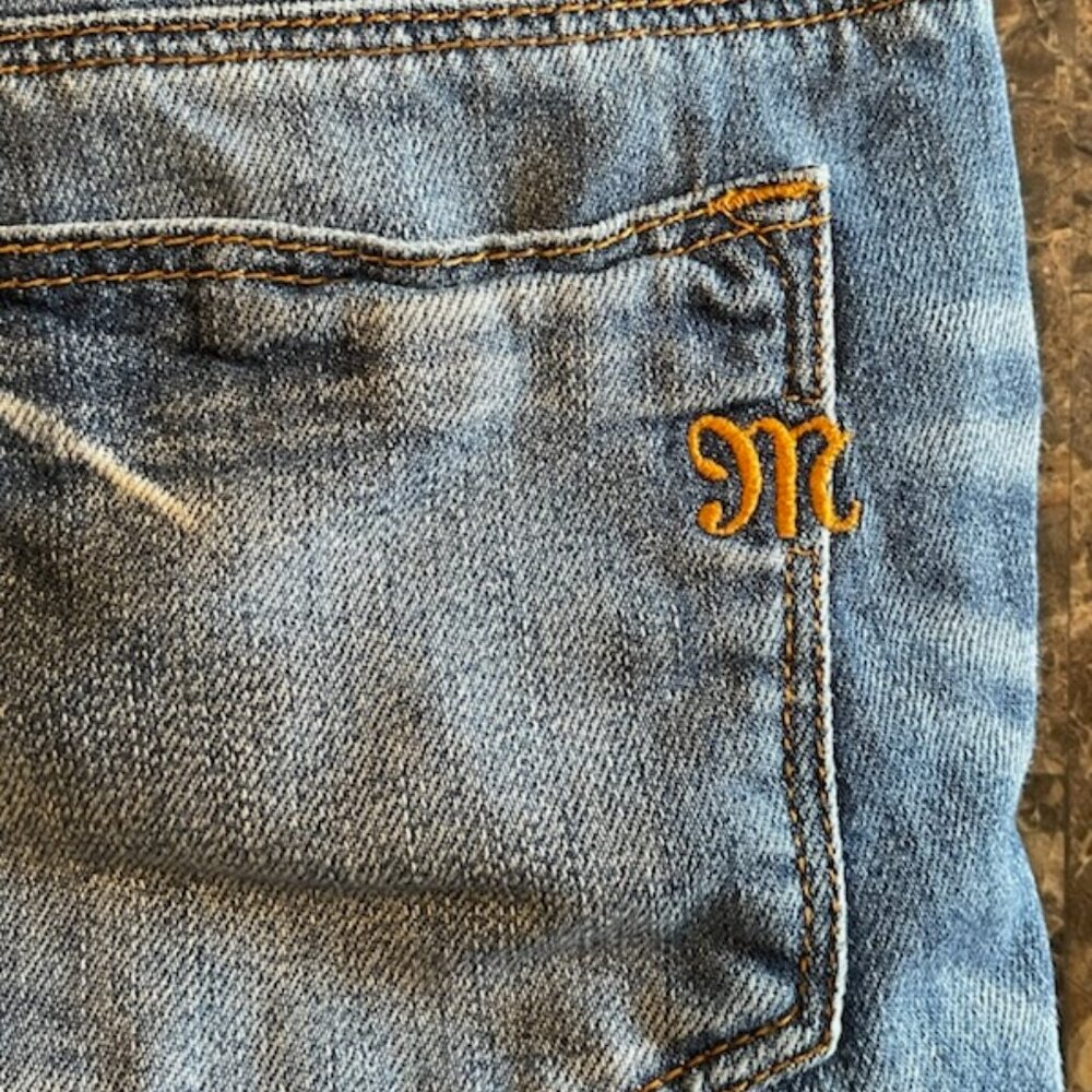 MISS ME‎ Women’s Y2K Medium Wash Casual Distressed Crop Jeans Size 26 Boyfriend - Picture 7 of 11
